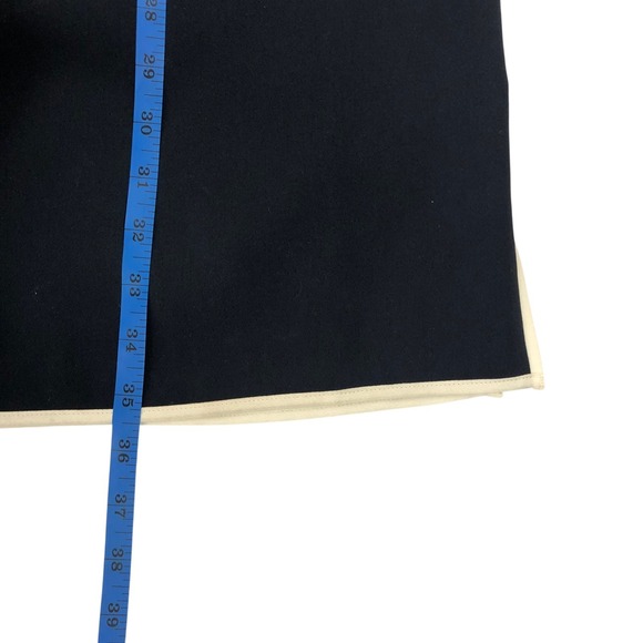 Ann Taylor Embroidered Kaftan Shift Dress Size M 3/4 Sleeve V-Neck Navy Blue - Picture 10 of 11